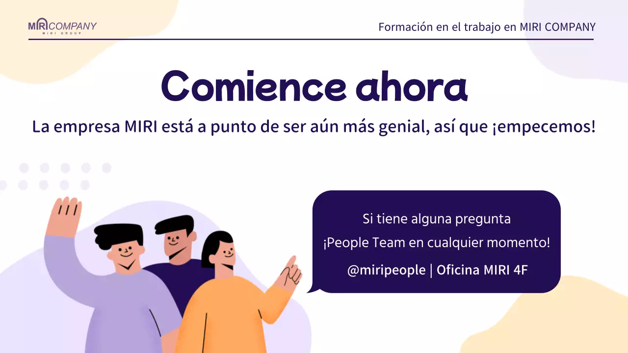 Una sencilla guía de formación de RRHH en malva y naranja