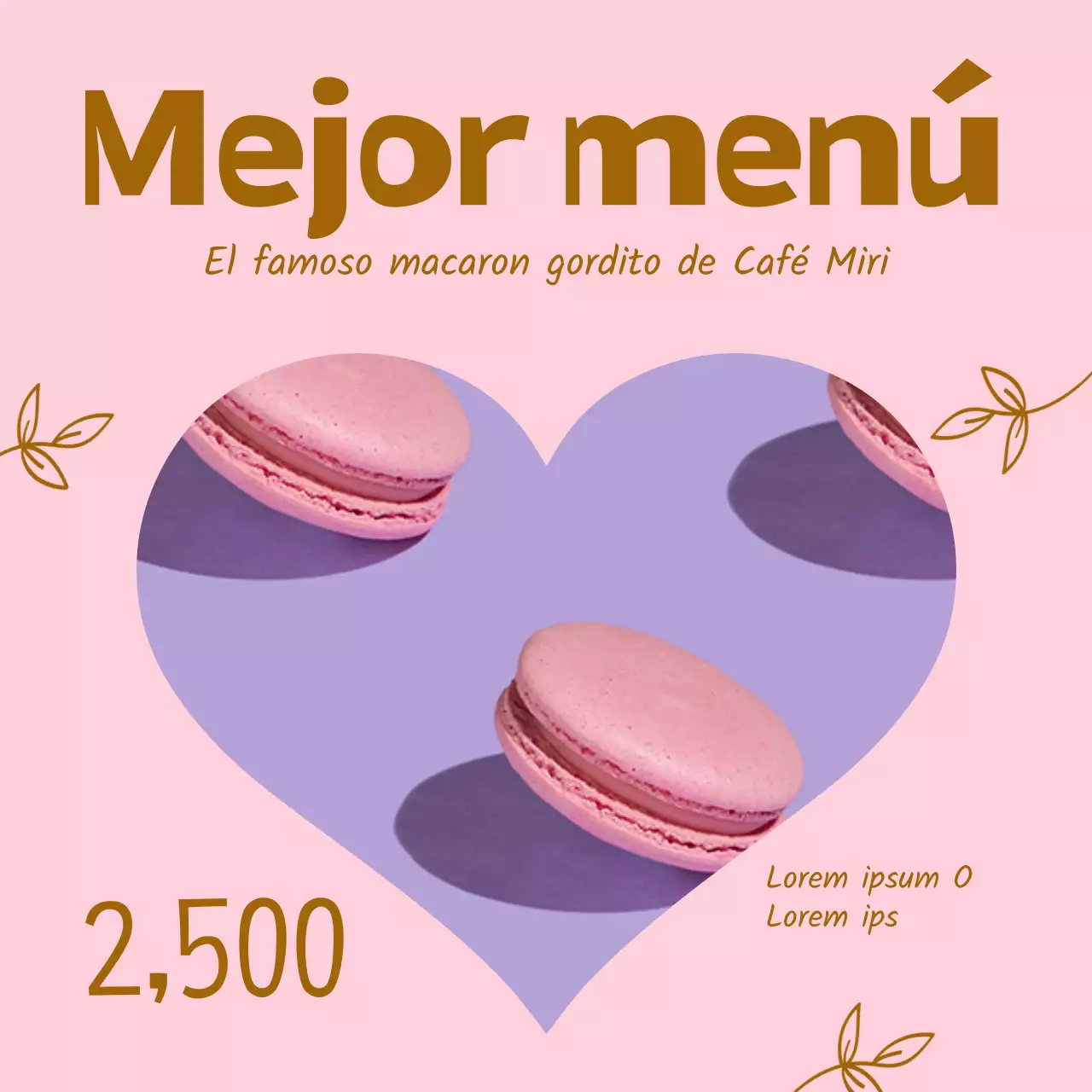 Una colección pop-art de anuncios de cafés en marrón y rosa Newsletter