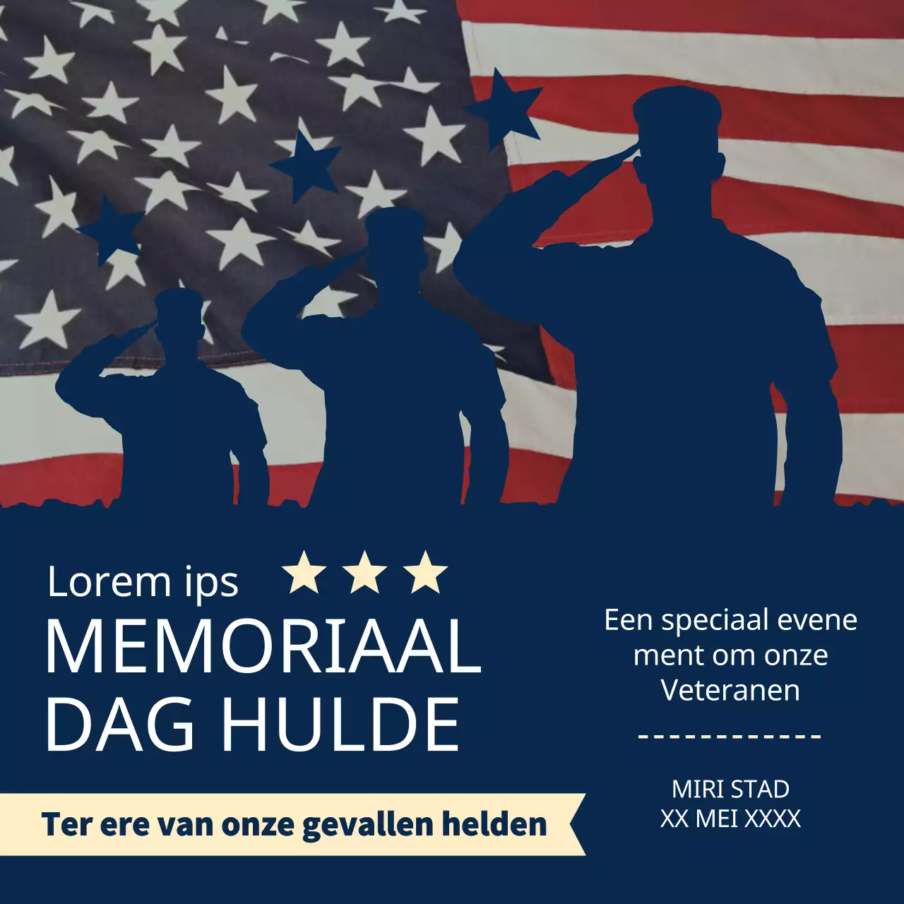 Marine en Rood Traditioneel Herdenkingsdag eerbetoon Publiciteit