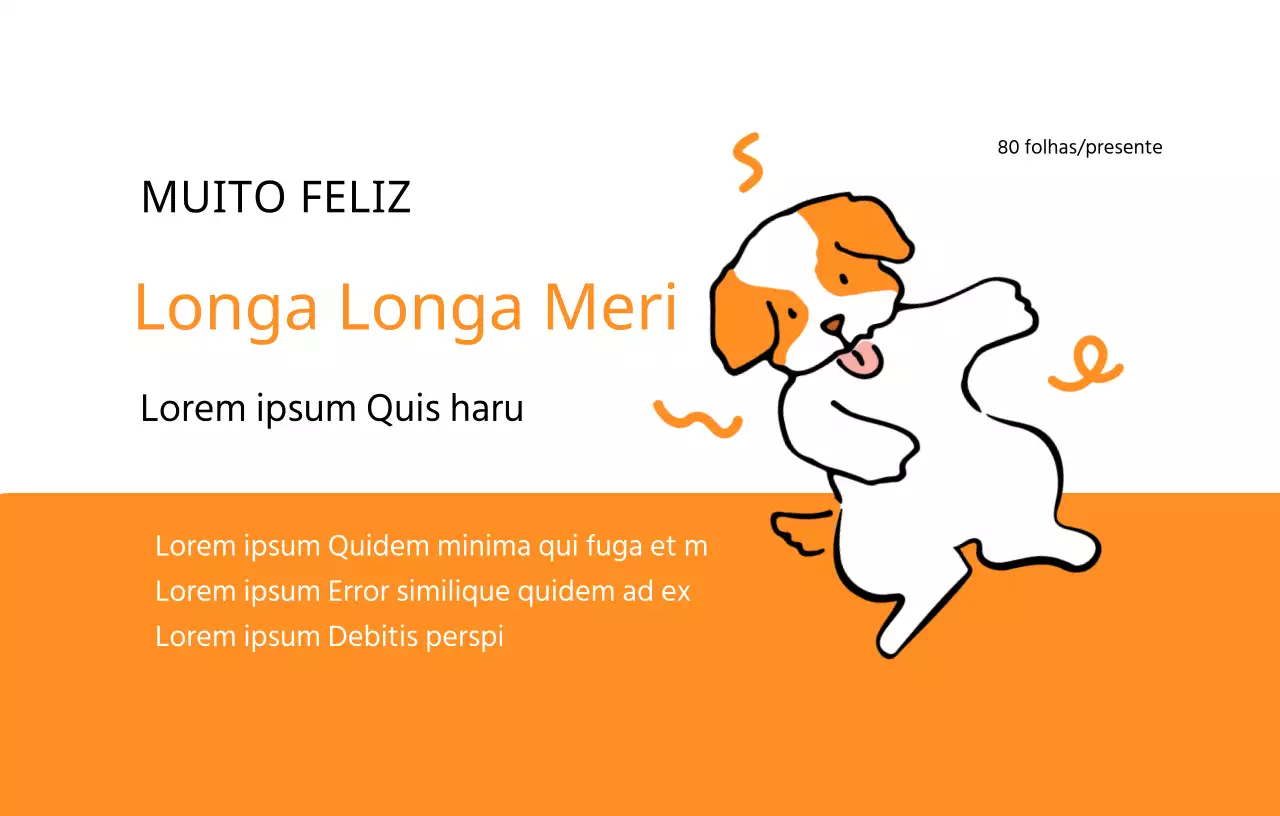 Desenho promocional com ilustrações de cachorros e texto descritivo