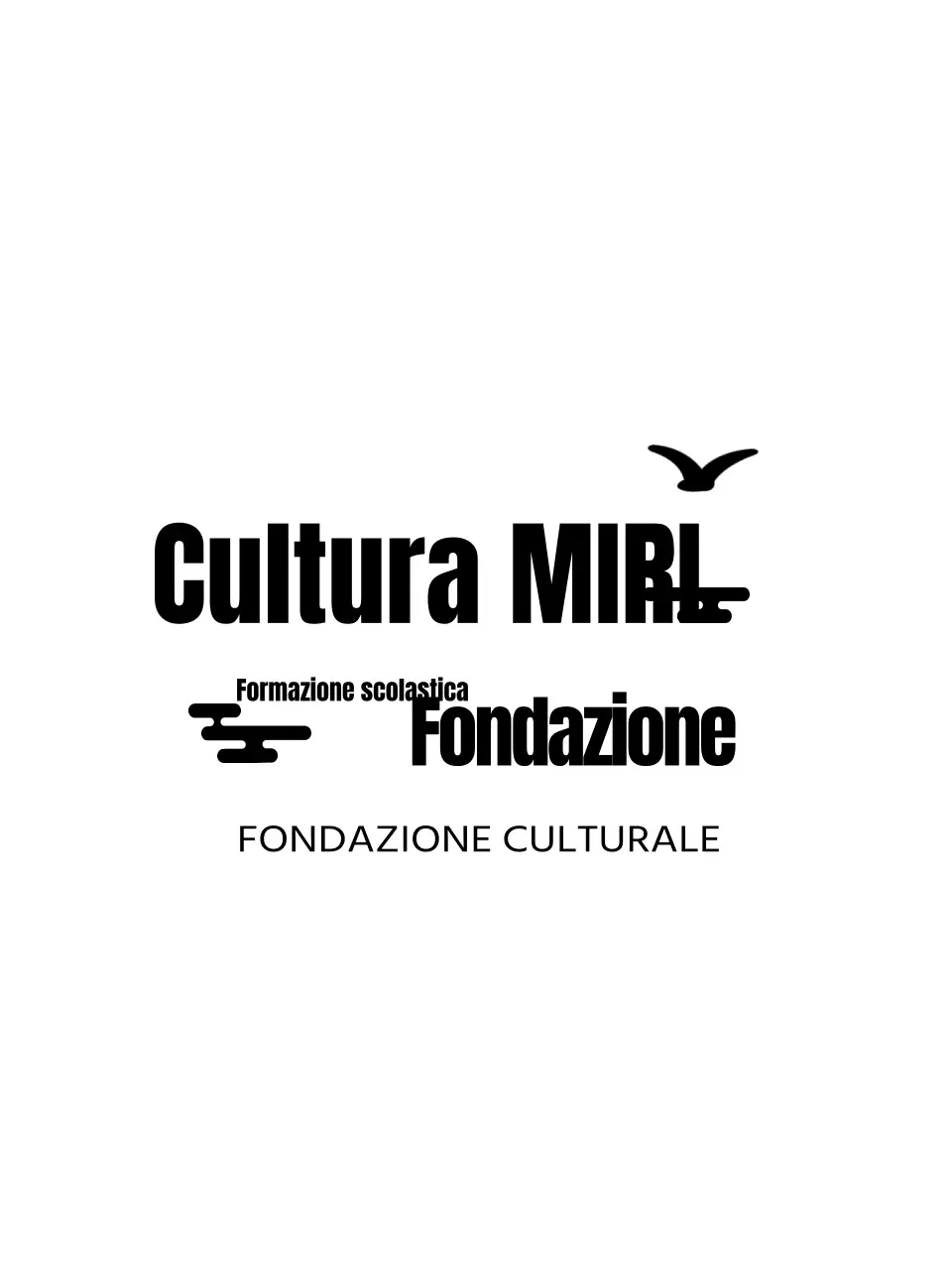 Logo di fondazione di organizzazione educativa con concetto tipografico