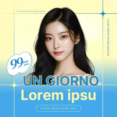 Promozione della chirurgia plastica semplice del naso in giallo e azzurro