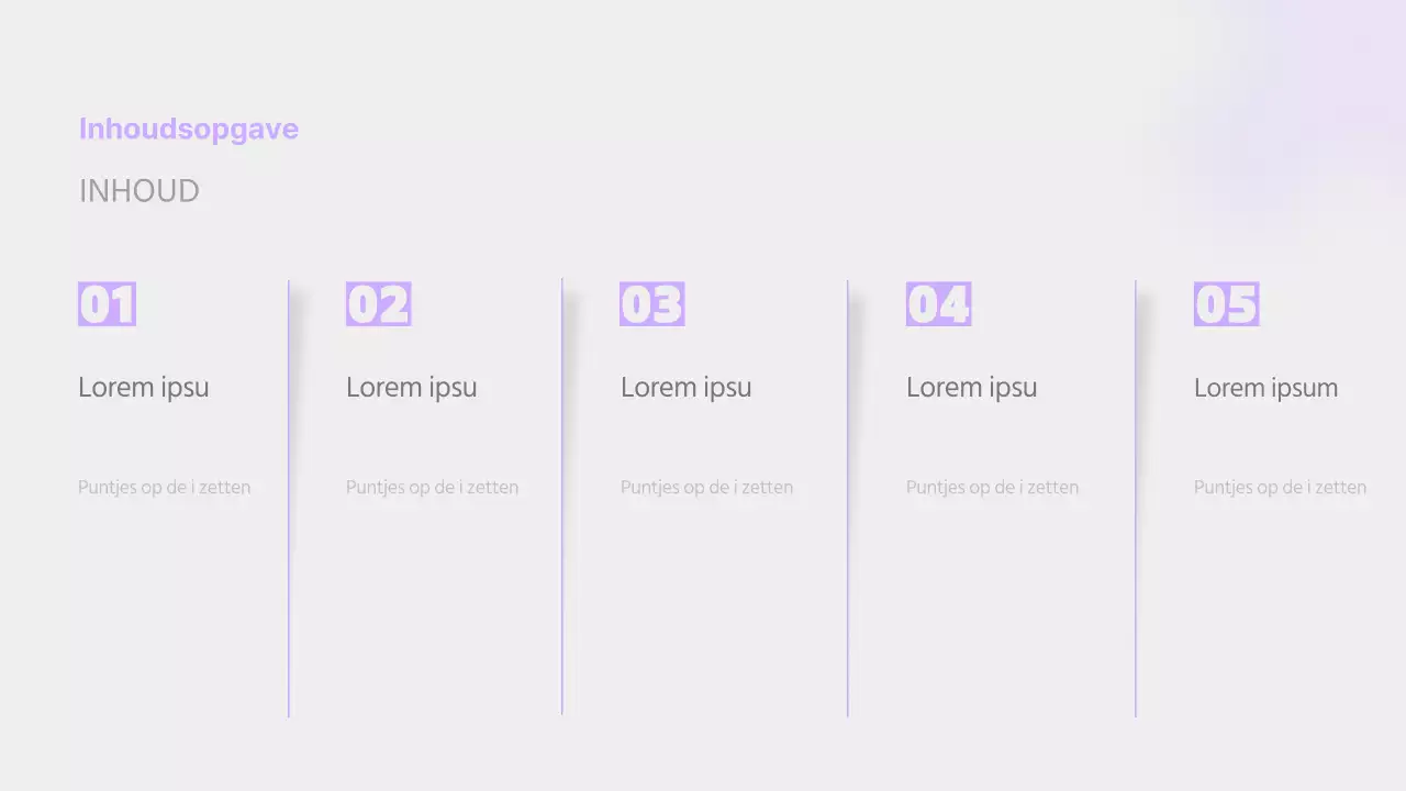 Een eenvoudig verslag in mauve en grijs