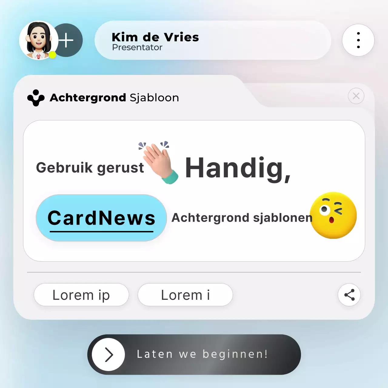 Over de witte en lichtblauwe trendy achtergrondsjabloon