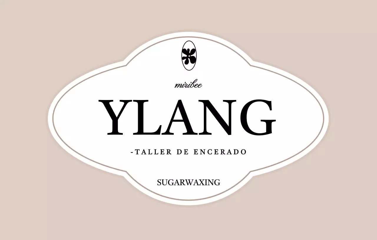 Tienda de ceras con un lujoso concepto de tipografía de marco en beige