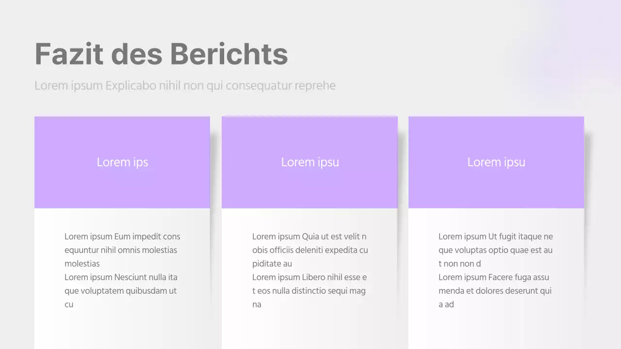 Ein einfacher Bericht in Mauve und Grau