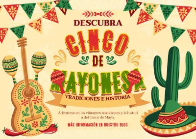 Beige y Verde Kitsch Cinco de Mayo Historia Blog Publicidad