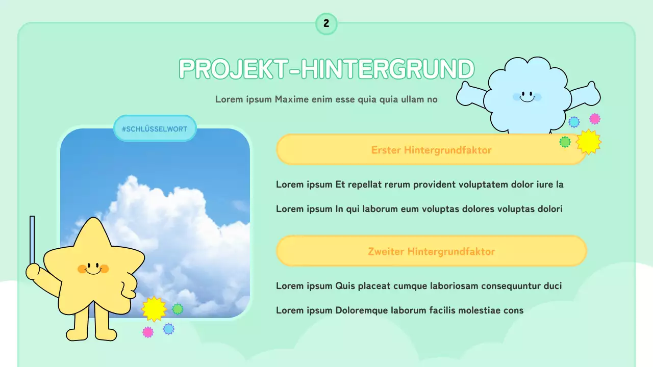 Ein hübscher, hellblauer und rosafarbener Information Organizer Report