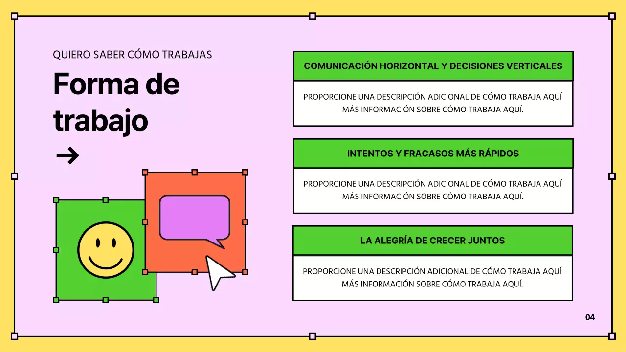 Kitschy amarillo y azul de recursos humanos materiales de formación de nuevos empleados