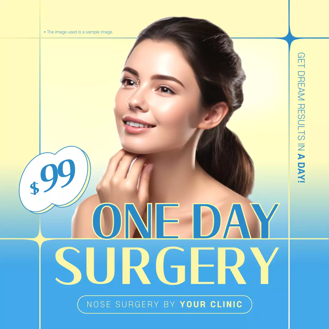 Yellow Modern Surgery Promotion Social Media Post