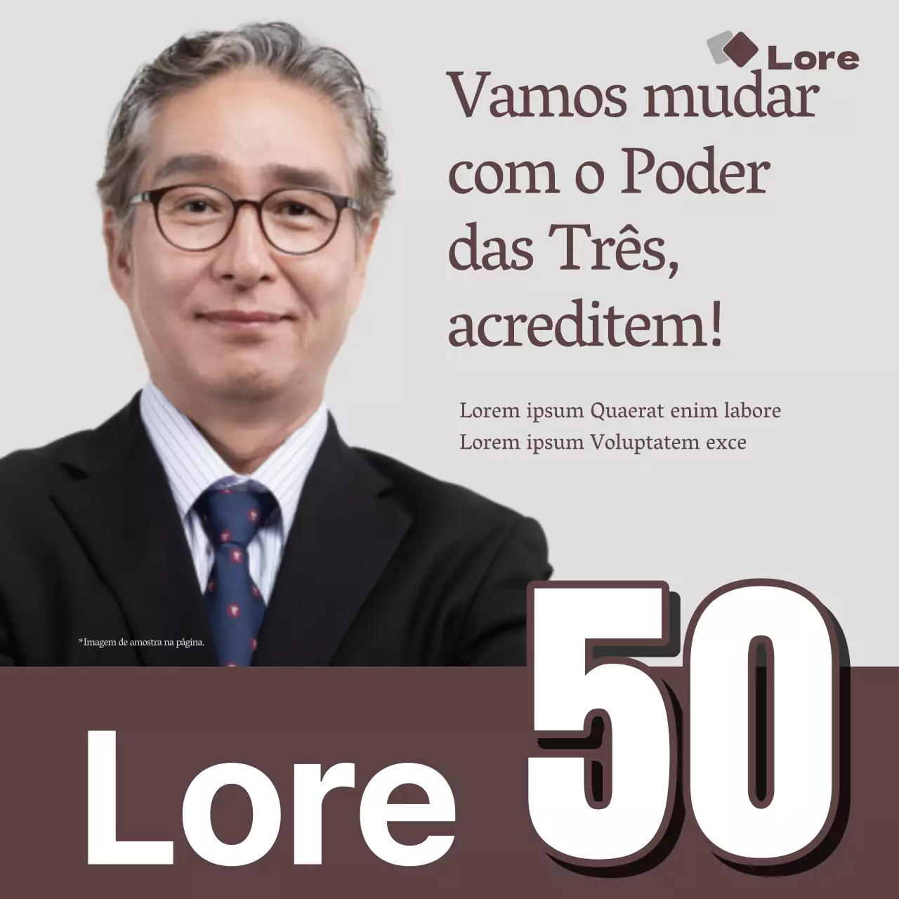Promover os candidatos às eleições em castanho e simples