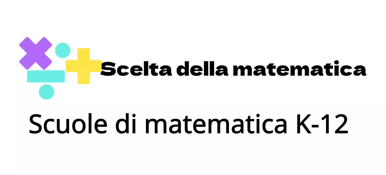 Scuola di matematica con concetto di logo multicolore simbolo della matematica