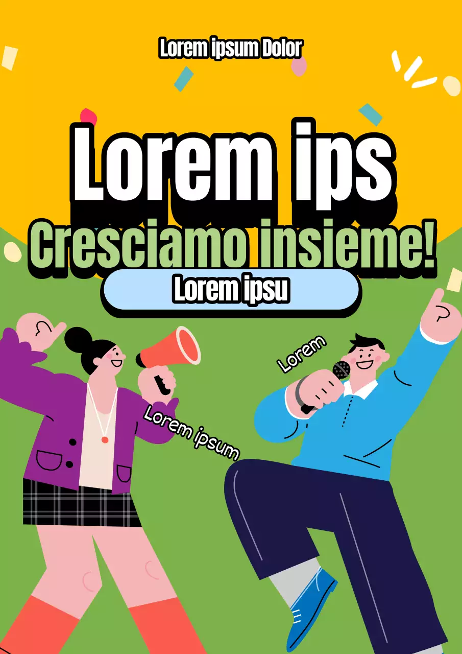 Un simpatico post di benvenuto giallo e chartreuse per i nuovi studenti