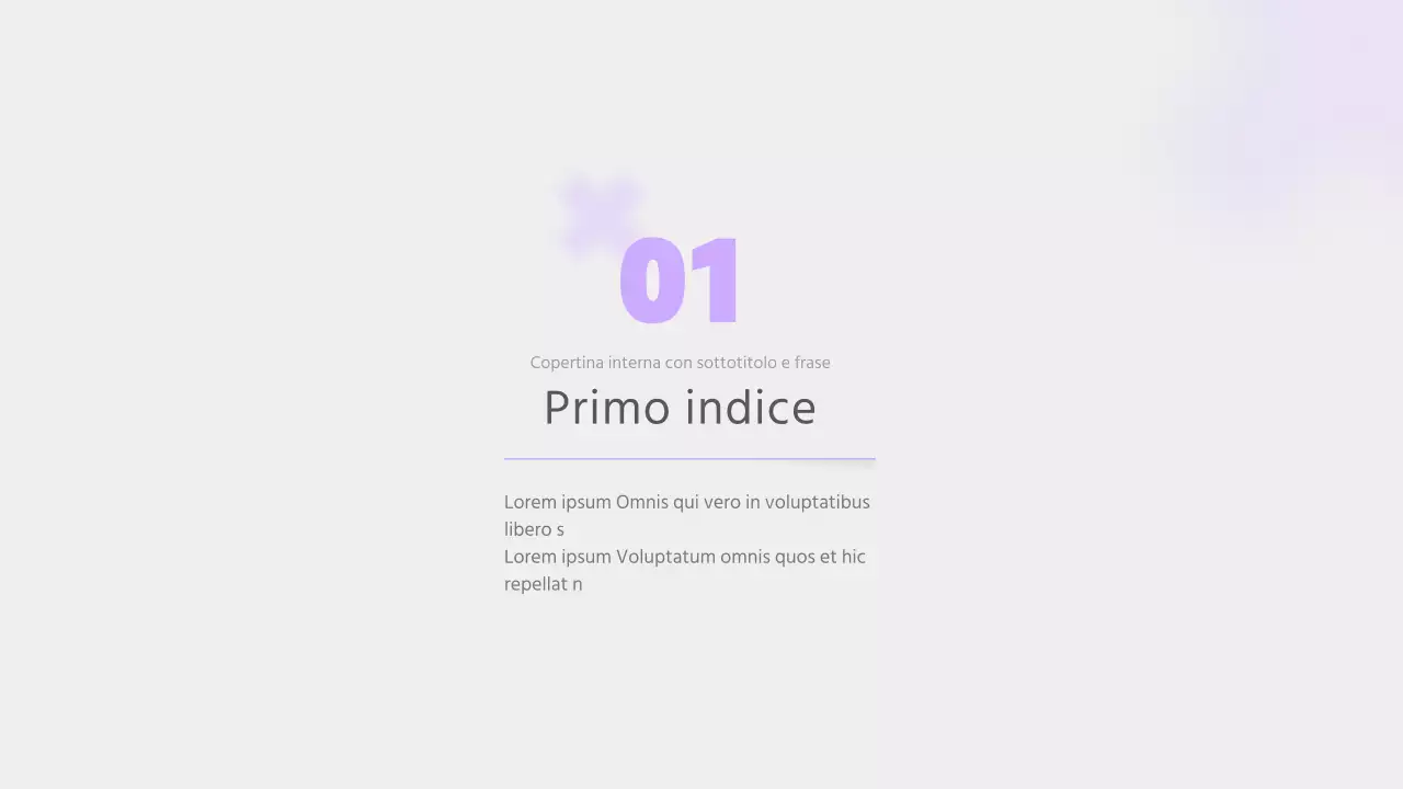 Una relazione semplice in malva e grigio