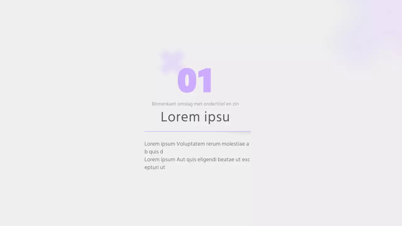 Een eenvoudig verslag in mauve en grijs