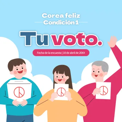 Una sencilla campaña azul y roja para fomentar el voto