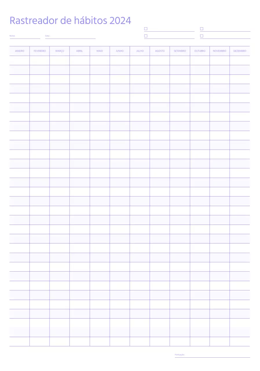 Design do rastreador de hábitos com um subtil tema roxo