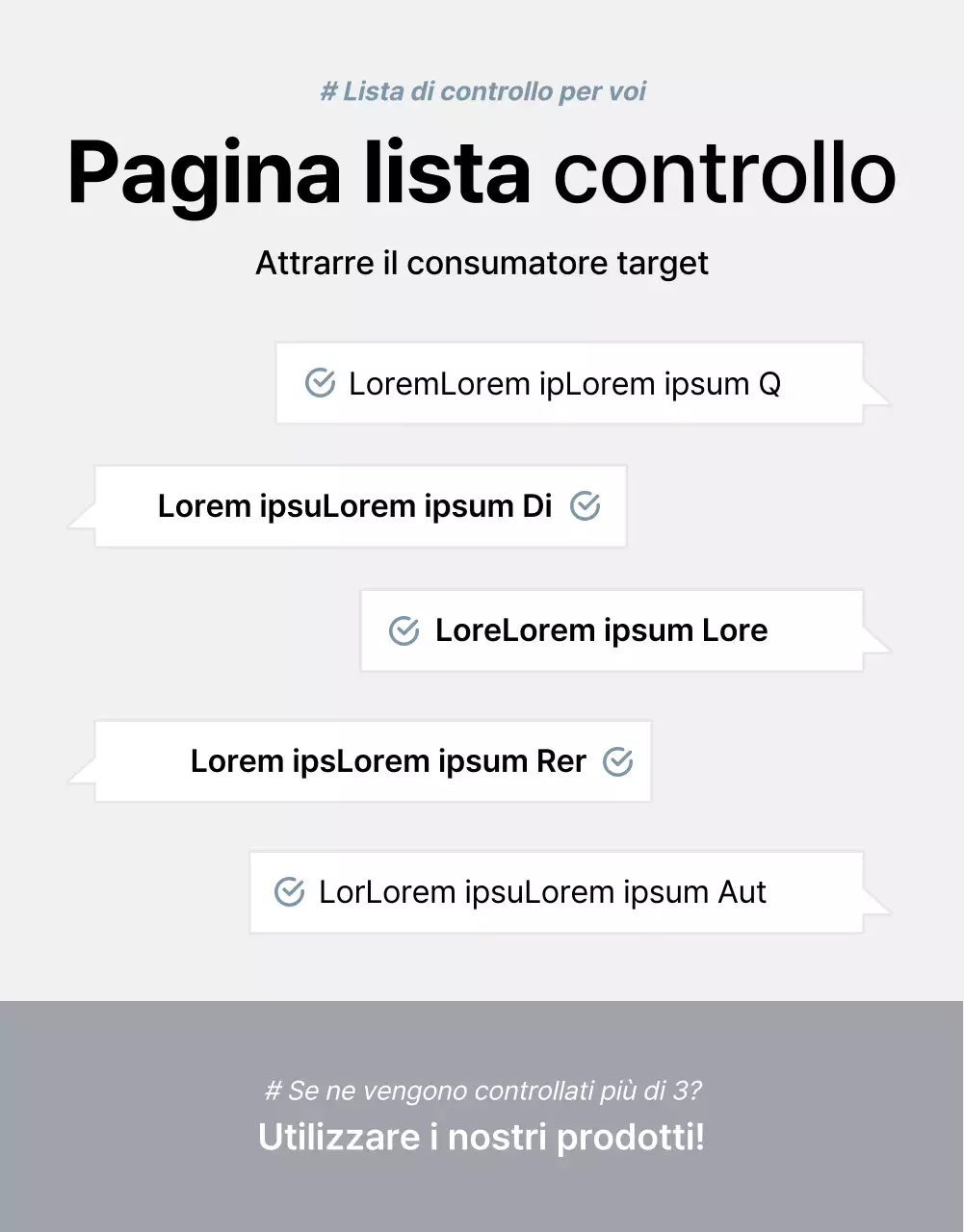 Promuovere i prodotti per la vendita di mobili semplici grigi e blu