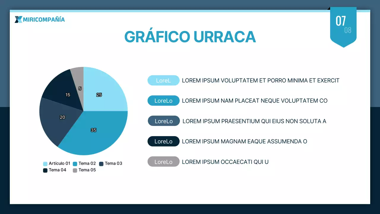 Presentación empresarial sencilla en menta y azul marino