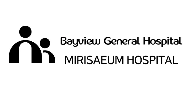 Hospital logo with a simple illustration concept