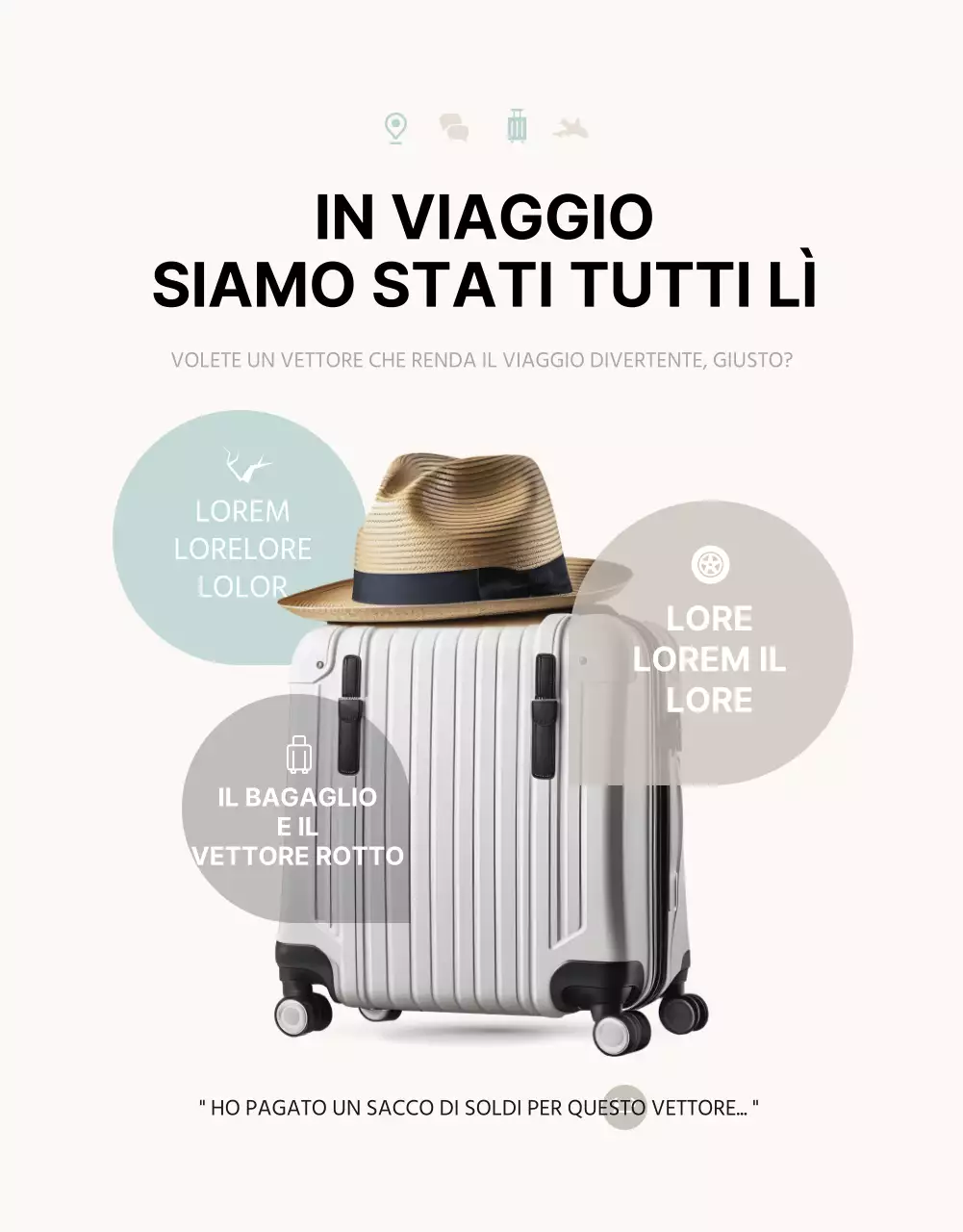 Promuovere un semplice prodotto da viaggio in menta e avorio