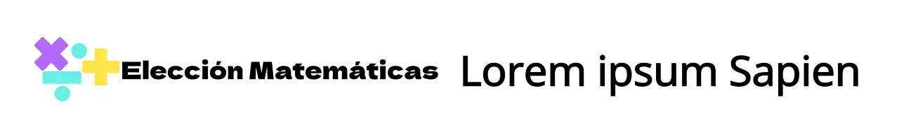Concepto de logotipo de escuela de matemáticas con símbolo matemático multicolor