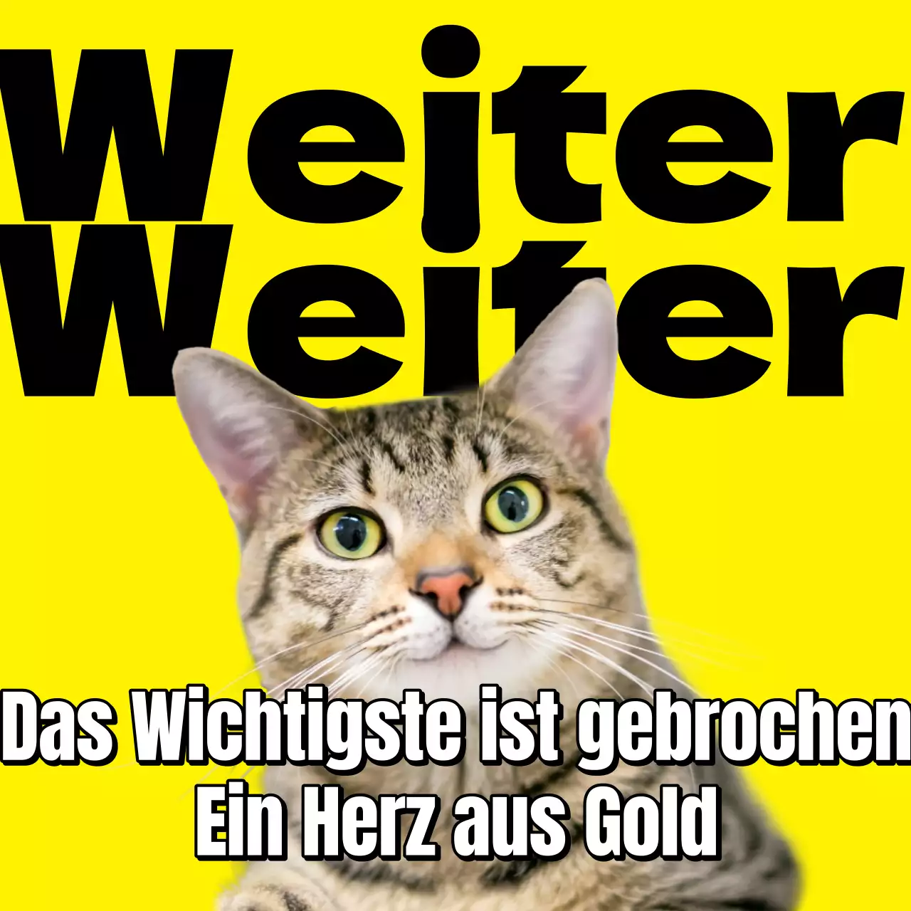 Gelb-schwarzer Gag-Meme-Tweet