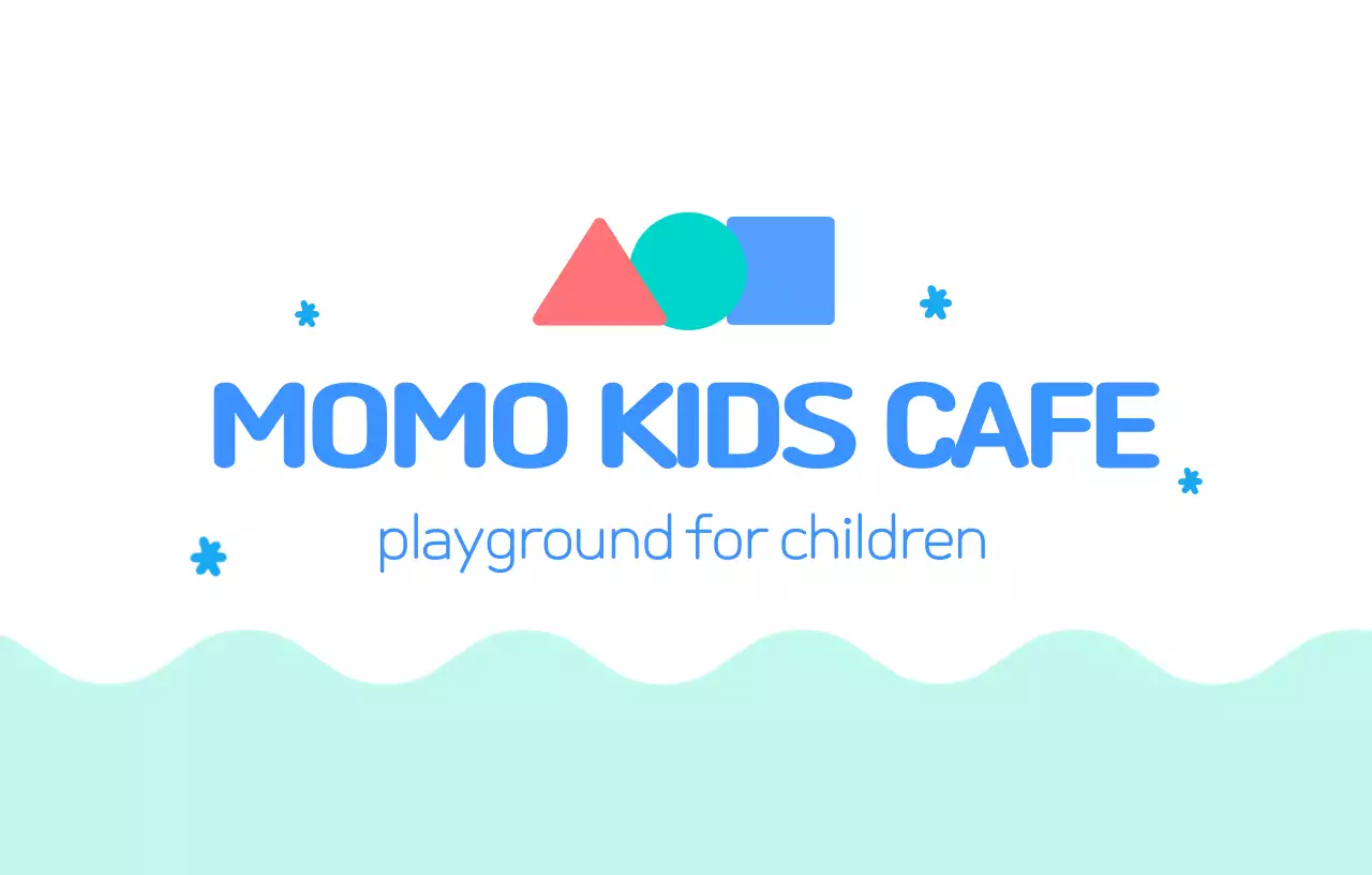 Kids' cafe with colorful shapes