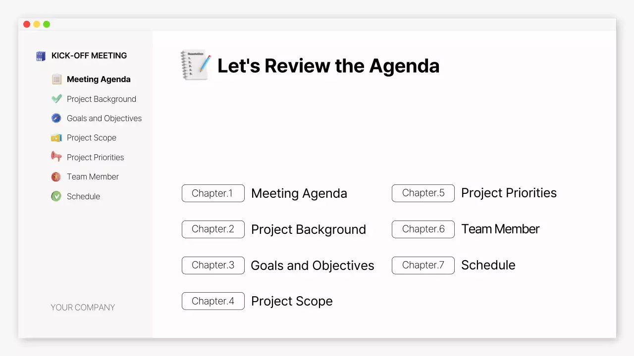 화이트 미니멀 킥오프 프레젠테이션