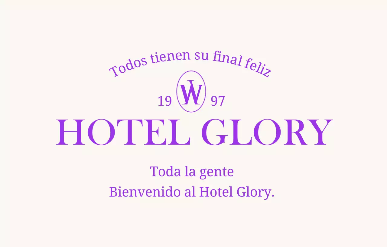 Concepto de hotel de lujo con fuentes con gracias y diseño de texto