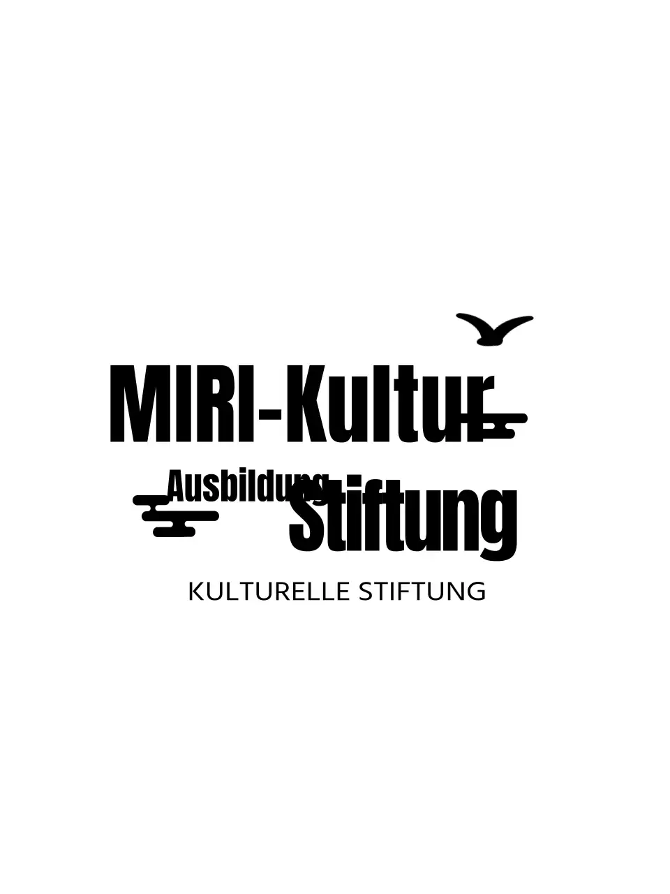 Stiftungslogo einer Bildungsorganisation mit typografischem Konzept