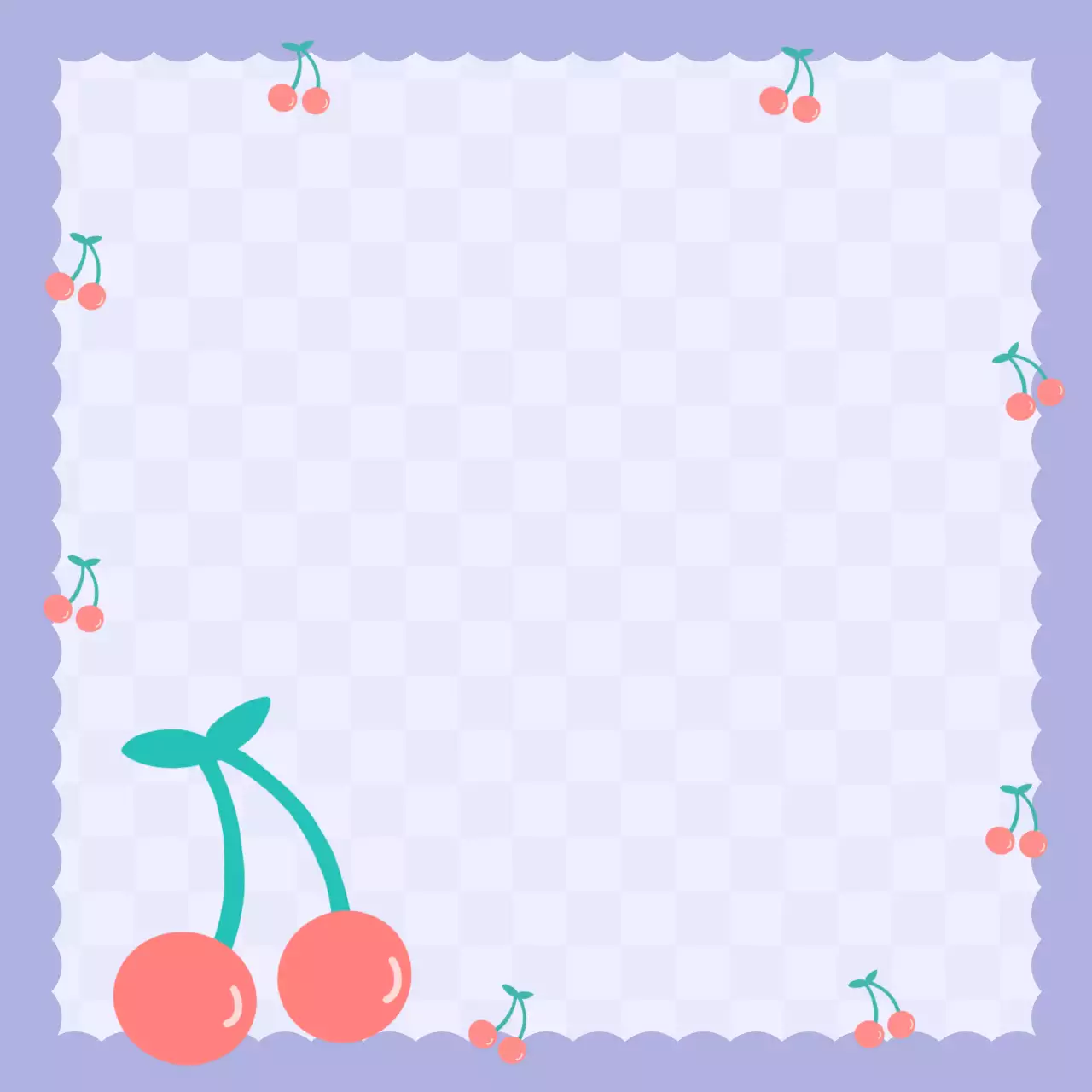 Bonitos blocs de notas de cerezas en morado y rosa