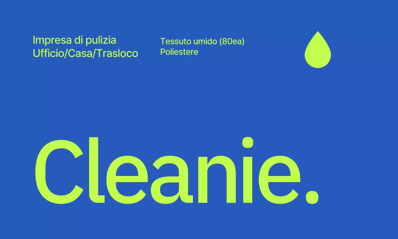 Design nitido e pulito con un grande titolo in basso