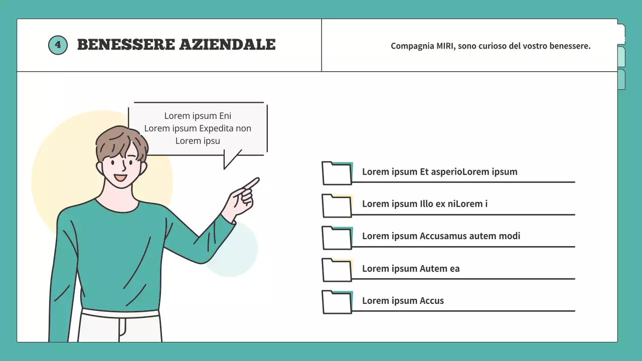 Una semplice formazione sulle risorse umane spiegata in giallo e menta