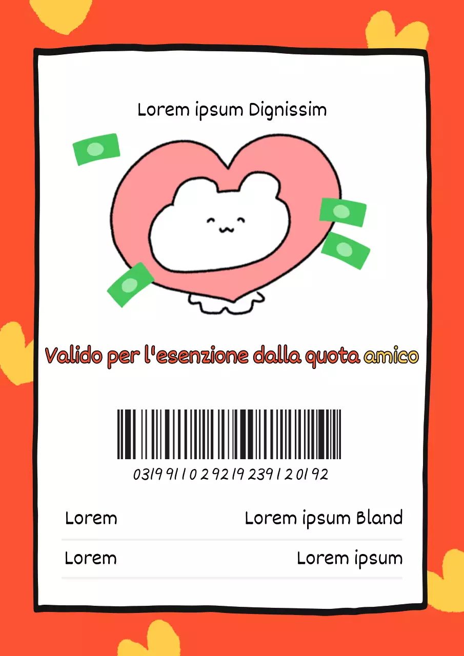 Tagliando di esenzione dal pagamento del canone per le bottiglie gialle e arancioni