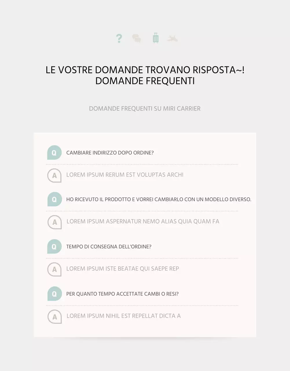 Promuovere un semplice prodotto da viaggio in menta e avorio