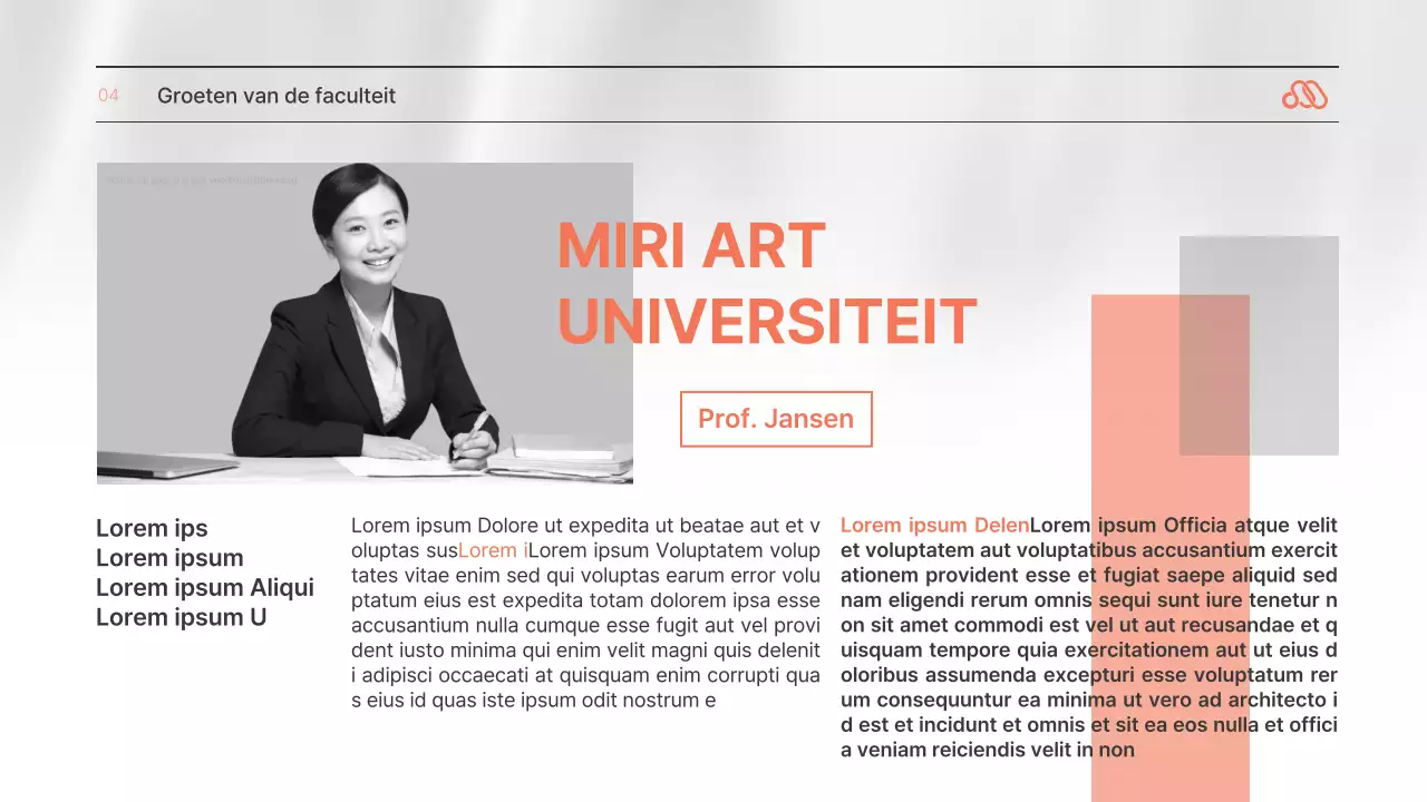 Een eenvoudige, oranje-en-zwart-witte sollicitatiebrief