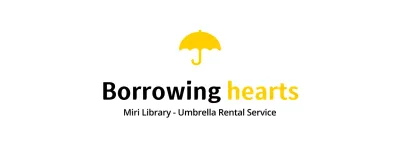 Color design for rental services with an umbrella icon