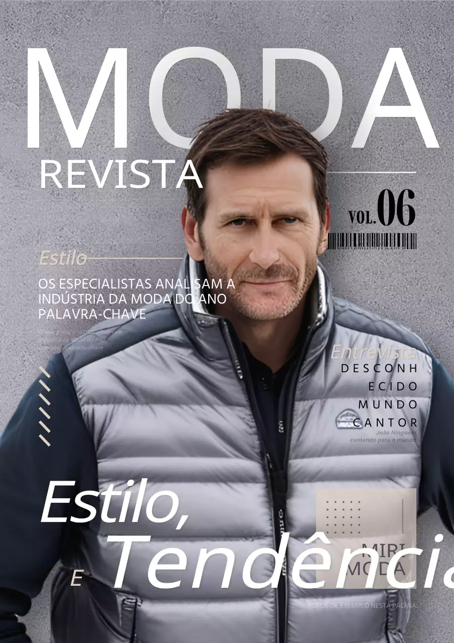 Revistas de moda em cinzento e bege