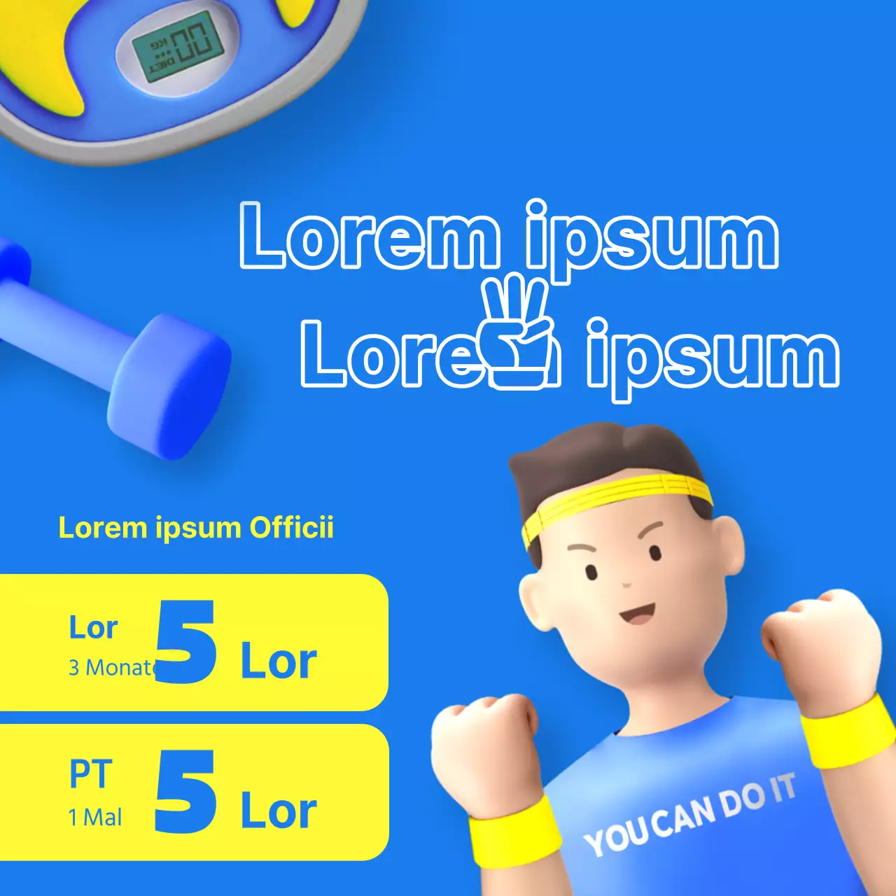 Förderung eines gelb-blauen Turnfestes