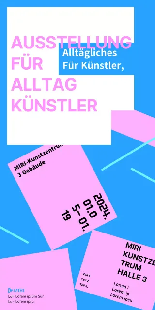 Förderung einer lebendigen Kunstausstellung in Rosa