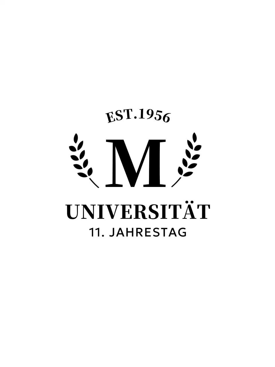 Einfaches Konzept Universität Souvenir mit Lorbeer-Logo