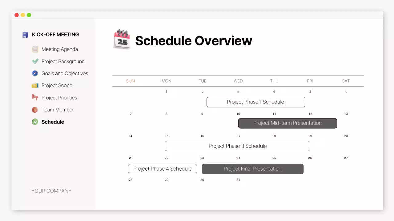 화이트 미니멀 킥오프 프레젠테이션