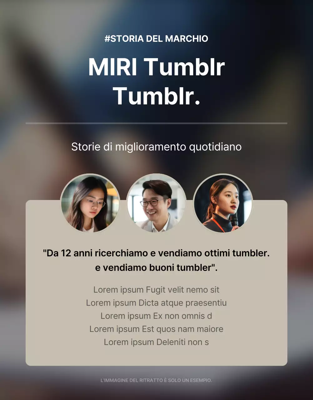 Promuovere un tumblr semplice in grigio e beige