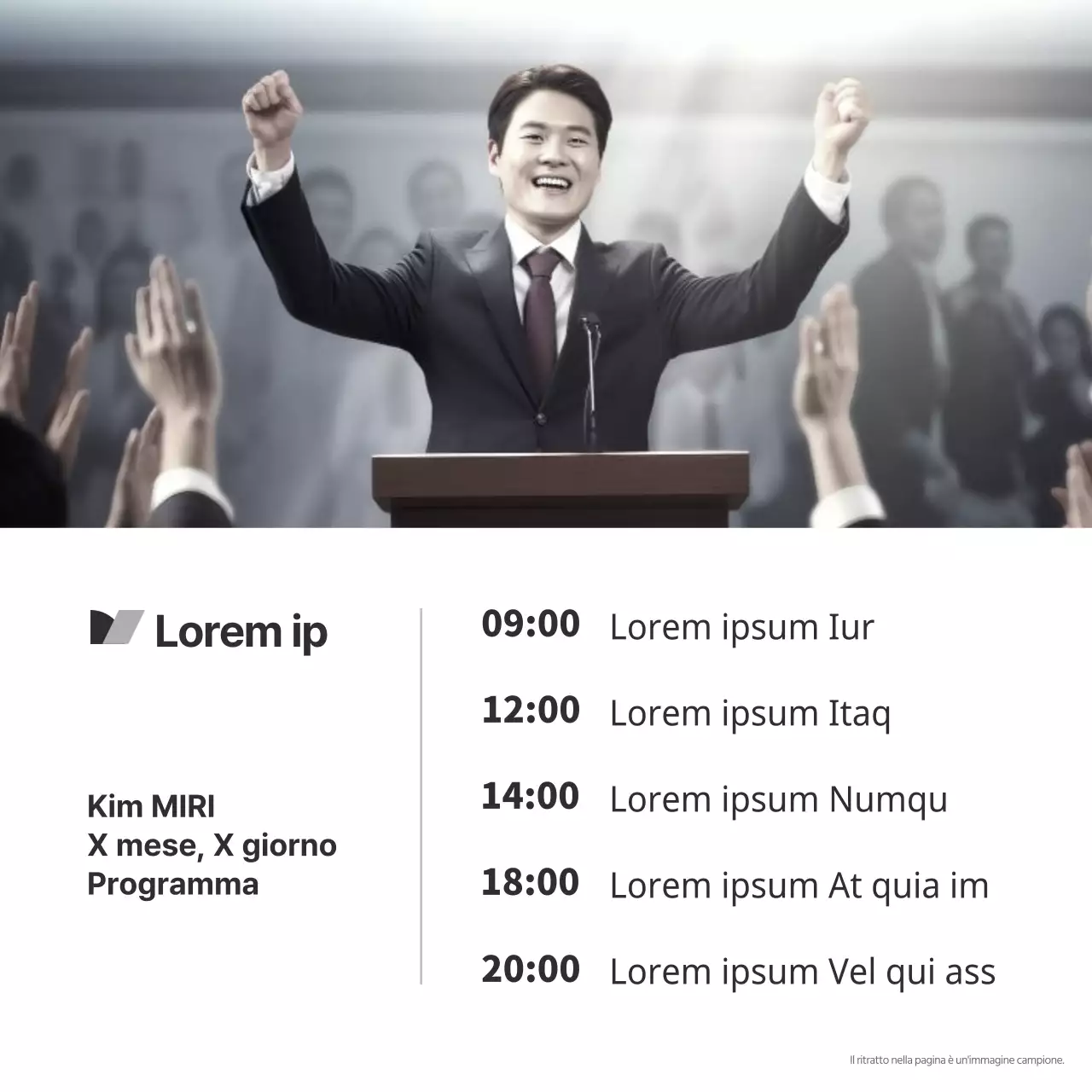 Una moderna campagna elettorale in grigio e nero spiegata