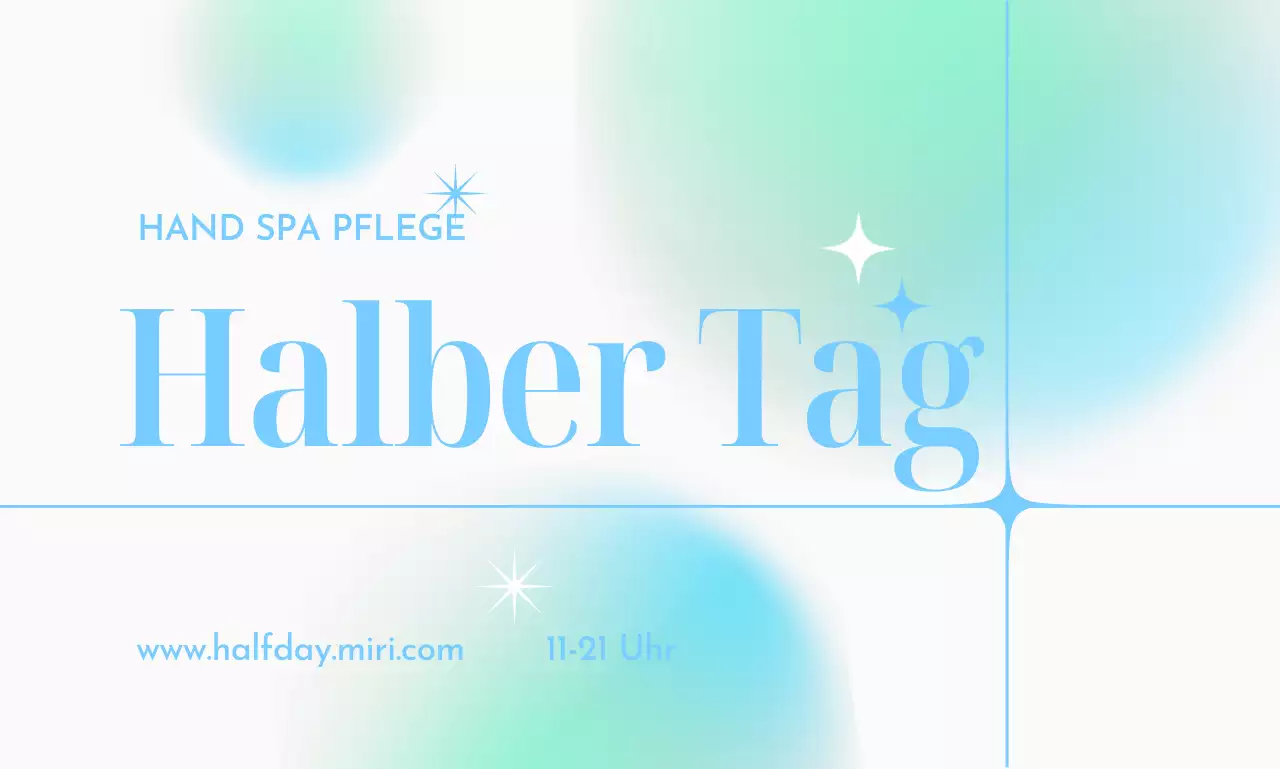 Eindrucksvolles Design mit bunten Farbverläufen und großen Titeln