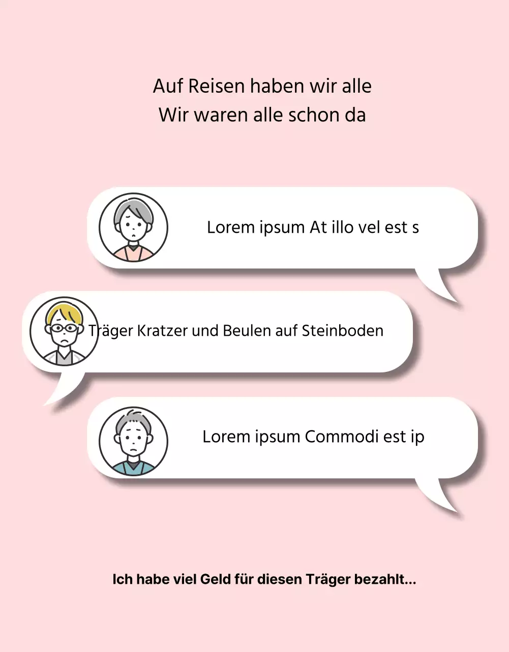 Einfacher rosa und lila Koffer zu verkaufen post