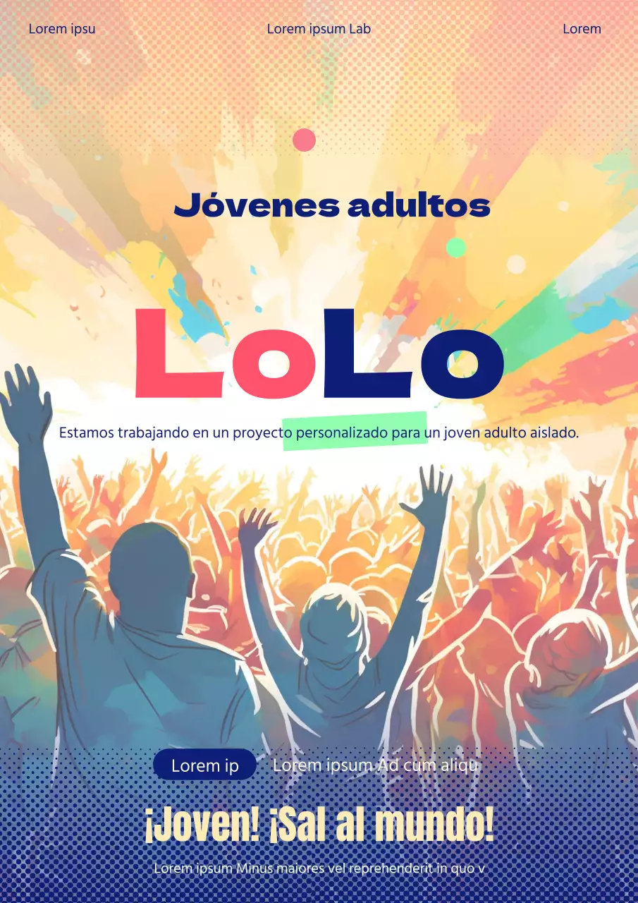 Convocatoria de reunión sobre la independencia de los jóvenes de color amarillo y añil