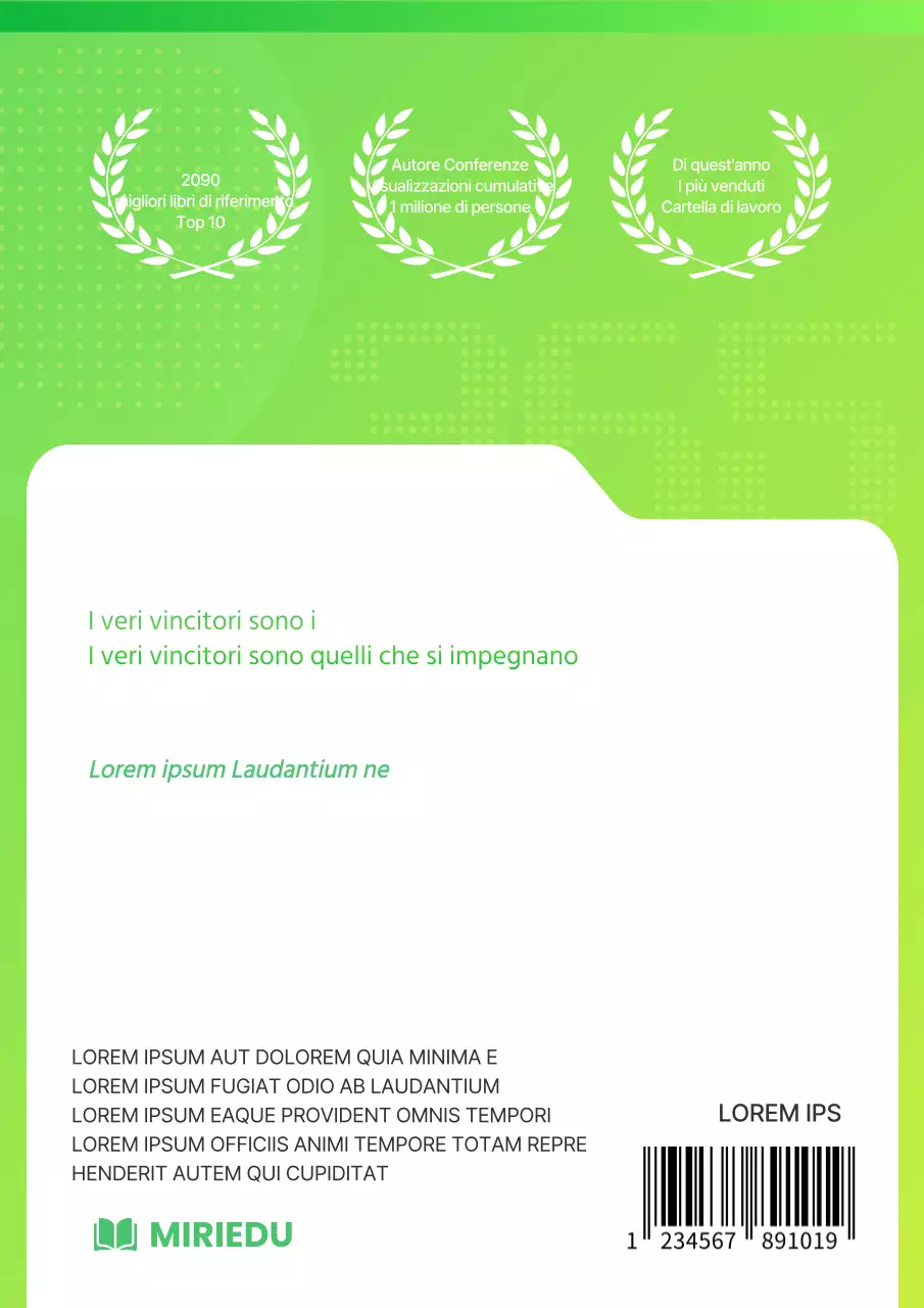 Libro di lavoro di matematica superiore di ispirazione cibernetica in verde e verde lime