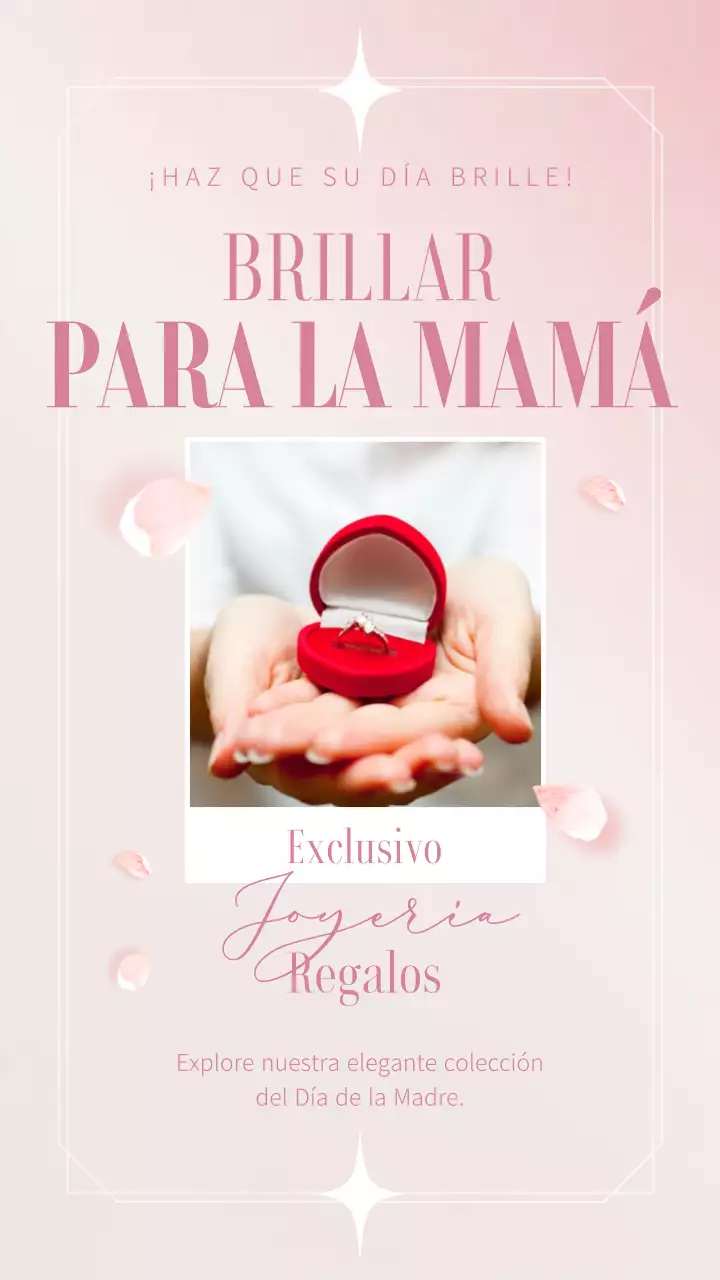 Anuncio de venta rosa y blanco moderno para el Día de la Madre